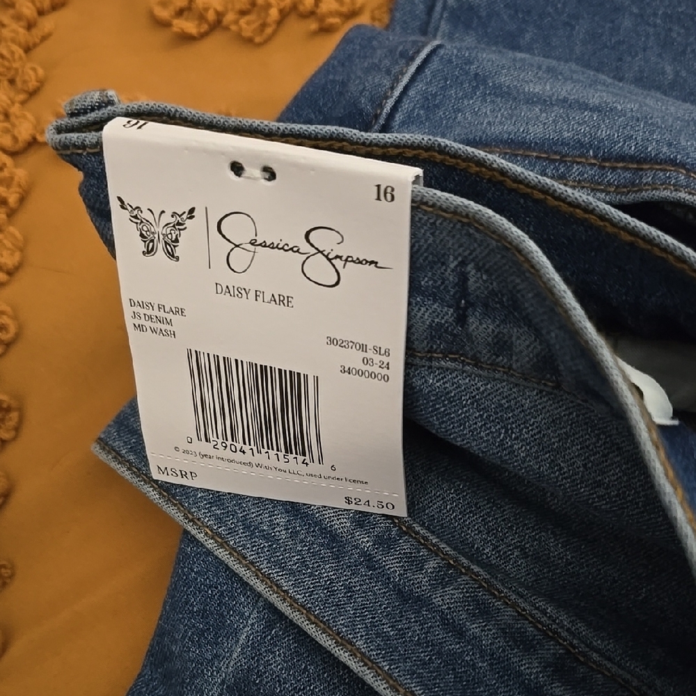 Jessica Simpson Women's Blue Daisy Flare Jeans